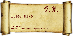 Illés Niké névjegykártya
